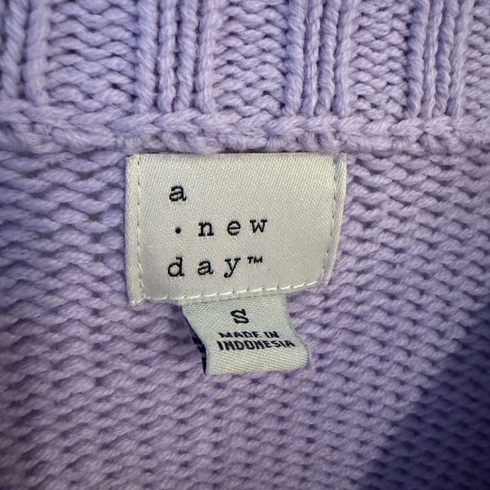 a new day Lilac Women's Crew Neck Sweater Size Small - Picture 5 of 6